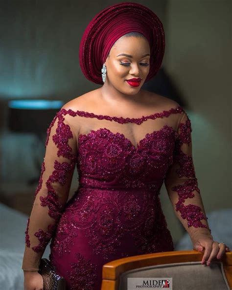 That Dress Nd Headpiece Tho Love It All Aso Ebi Lace Styles African