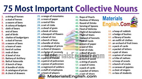 Most Important Collective Nouns Materials For Learning English