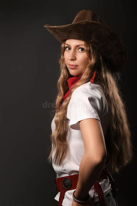 Close Up Portrait Of A Wild West Girl Stock Image Image Of People Hair 177706407