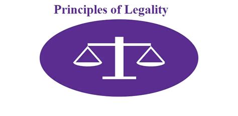 Principle Of Legality Law Times Journal