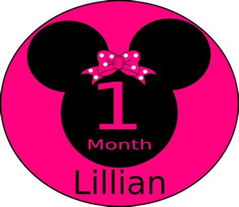 Idm provides you with all kinds of features, like save, schedule, resume, etc. Minnie Mouse 1 Month E Clip Art at Clker.com - vector clip ...