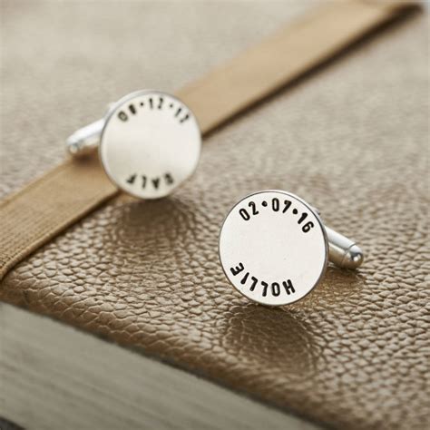 Personalised Round Cufflinks By Posh Totty Designs