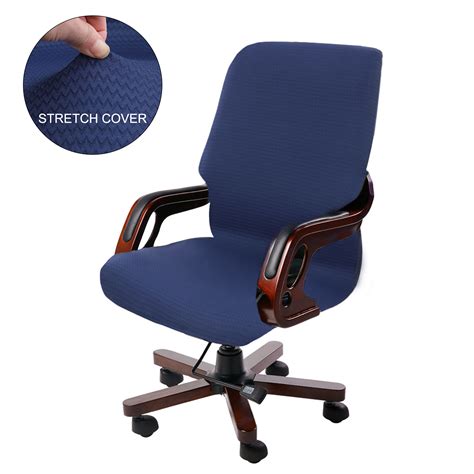They are a sheet of cloth designed to cover the chairs and to create a perfect fit. Unique Bargains Elastic Jacquard Office Chair Cover Navy ...