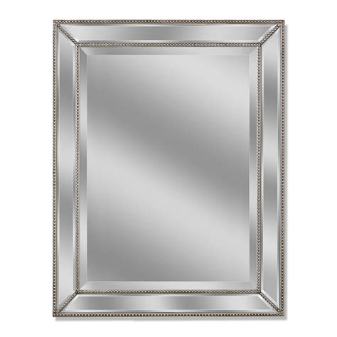 Allen Roth 40 In L X 30 In W Silver Beveled Wall Mirror At