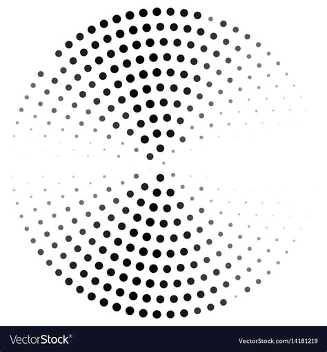Abstract Dotted Circle Curved Design Royalty Free Vector