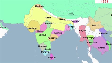 Indian History Map From 3000 Bc To 2020 Ad History Of India Every
