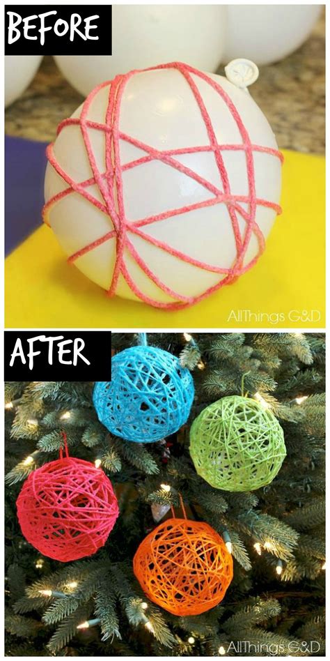 How To Make Yarn Ball Ornaments Yarn Crafts For Kids Crafts Yarn Crafts