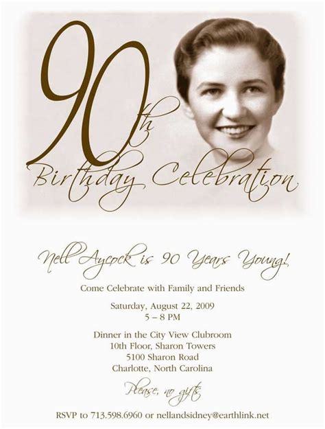 Free Printable 90th Birthday Invitations Birthdaybuzz