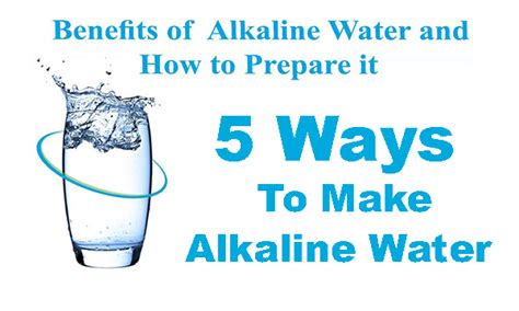 Water is alkaline when it has its ph level adjusted so that it is around 8 or 9, making it a base. 5 Ways to make Alkaline Water and its Benefits - ArtyWater