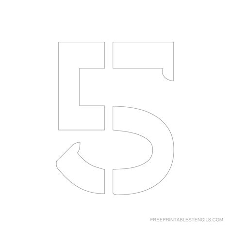 Free Printable 5 Inch Number Stencils Printable Form Templates And