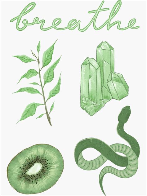 Green Aesthetic Sticker Set Sticker By Jadedream Redbubble