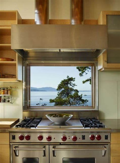 The common perception for feng shui of window on top of stove is that it brings sickness. window above stove | 504 Kitchen | Pinterest