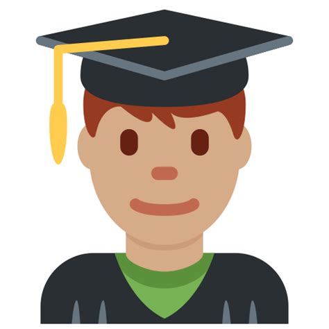 👨🏽‍🎓 Man Student Emoji With Medium Skin Tone Meaning And Pictures
