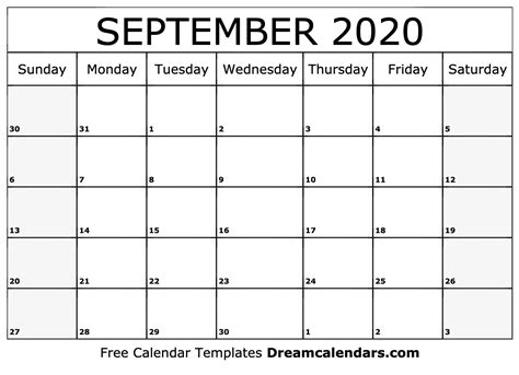 All photos and downloads were made for printables and inspirations (except for affiliate images). Printable September 2020 Calendar