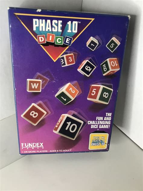Phase 10 Dice Game Fundex 1993 Complete Etsy Dice Games Games