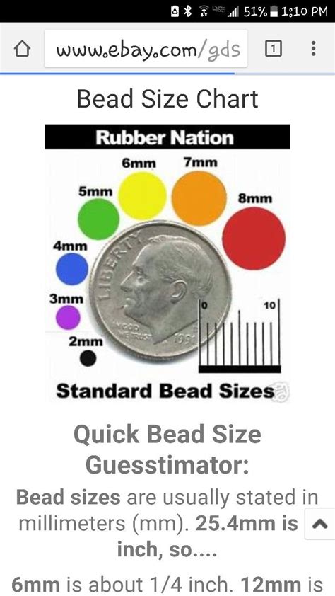 Bead Size Chart Pdf