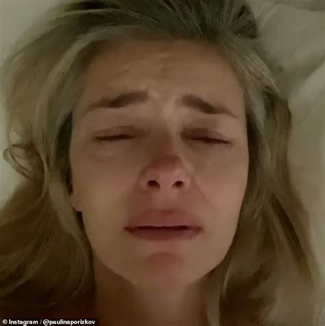 Paulina Porizkova Shares Emotional Video Of Herself Crying Daily Mail Online