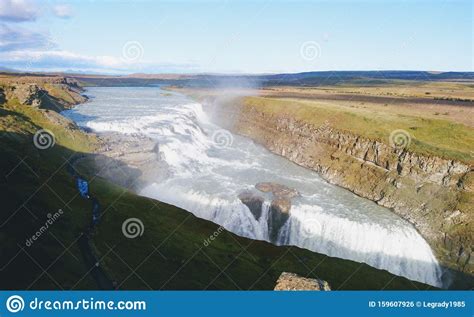 Waterfall Iceland River Landscape Water Cliffs Stock Photo Image Of