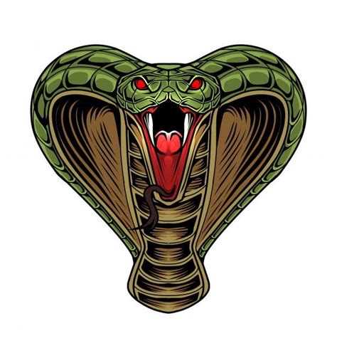 Premium Vector King Cobra Head Mascot Logo Arte Cobra Cobra Real