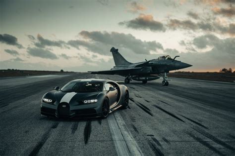 See The Bugatti Chiron Sport ‘les Légendes Du Ciel Race A Fighter Jet