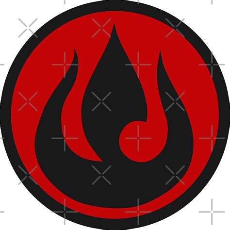 Minimalist Fire Nation Emblem Stickers By Telluric Redbubble