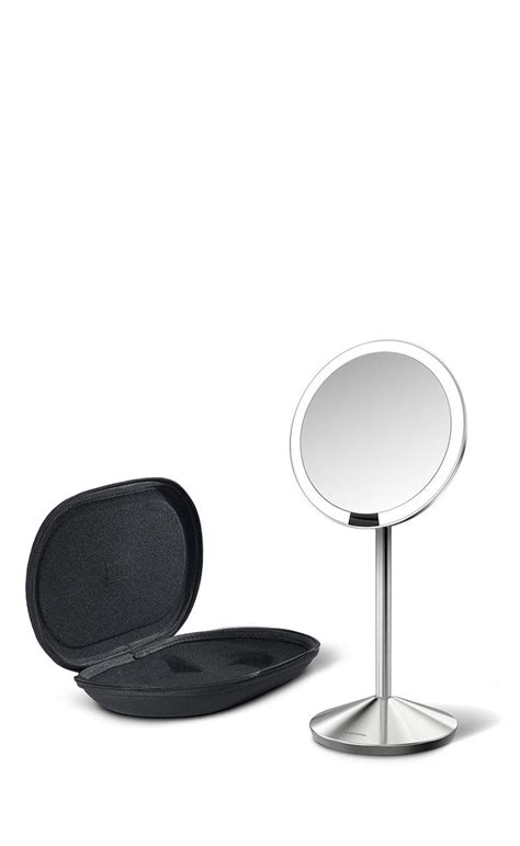 simplehuman simplehuman travel size 5 inch mini sensor mirror lighted makeup vanity mirror