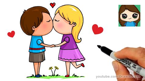 How To Draw A Boy And Girl Kissing Easy