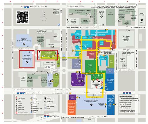 John Hopkins Hospital Campus Map Map Vector