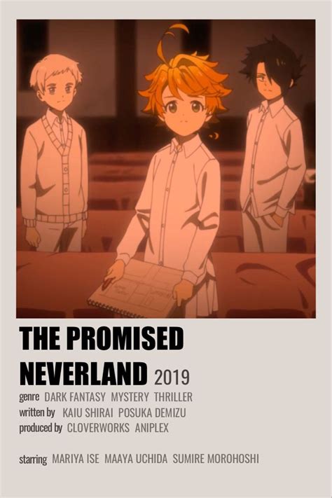 The Promised Neverland Film Posters Minimalist Anime Canvas Anime Films