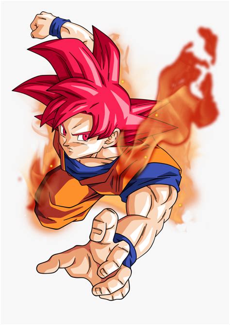 Goku Super Saiyan God Png Transparent Png Kindpng