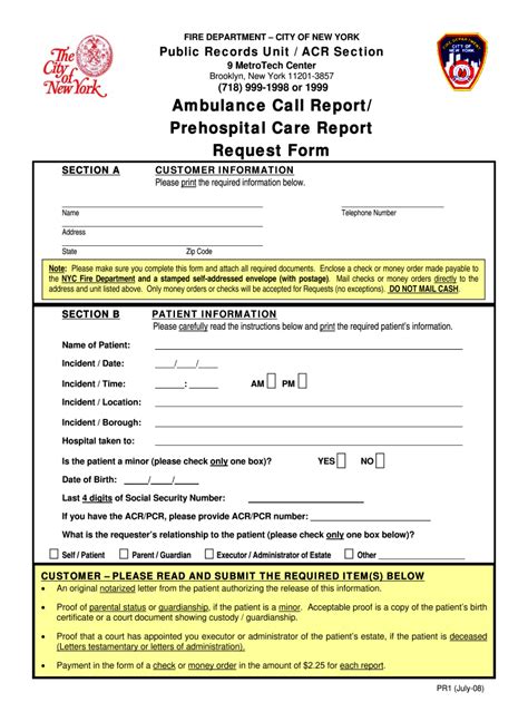 Fdny Ambulance Call Report Fill Out And Sign Online Dochub
