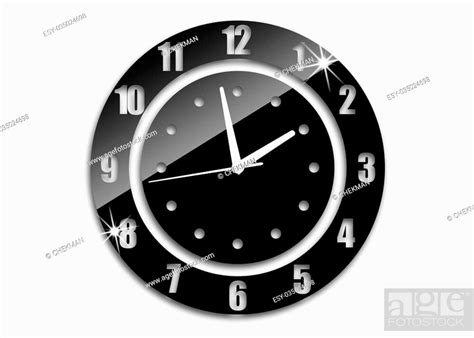 Clock Face Black Illustration Of A Modern Clock Face With Black