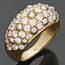 CARTIER Diamond 18k Two Tone Gold Dome Band Ring MTSJ11962