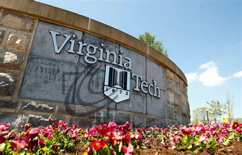 A Virginia Tech Sign Is Seen On The Campus Of Virginia Tech In