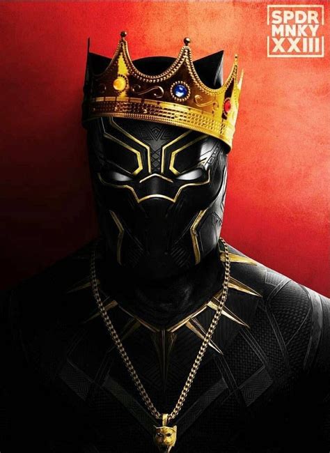 Crowned Mcu Black Panther Art Black Panther King Black Panther Tattoo