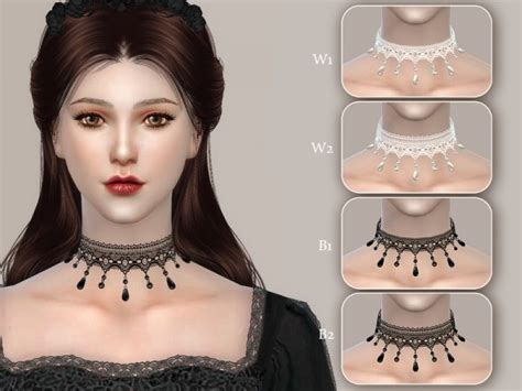 The Sims Resource Lace Collar 08 By S Club Sims 4 Downloads