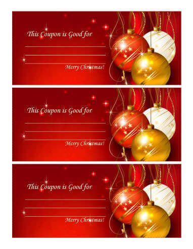 Use one of these certificate templates to create a simple but meaningful gift for someone. Multipurpose Holiday Christmas Coupon | Christmas coupons ...