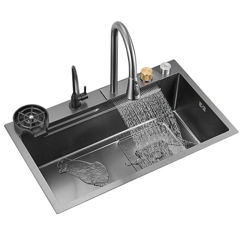 Buy Kitchen Sink 304 Stainless Steel Nano Raindance Waterfall Home