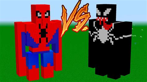 Spiderman Vs Venom In Minecraft Youtube