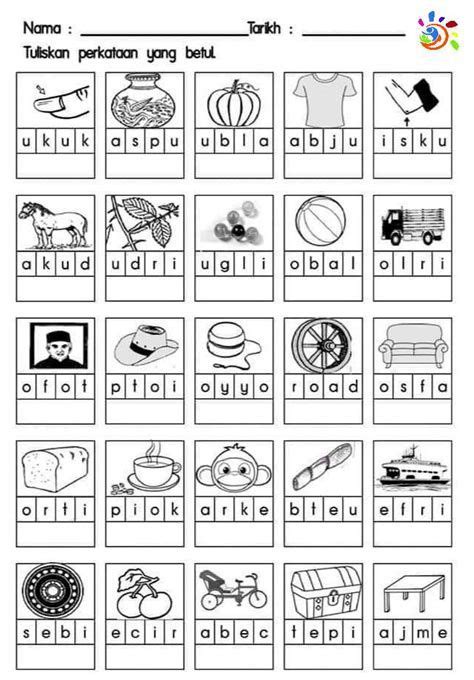 Lembaran Kerja Latihan Menulis Suku Kata Prasekolah Images And Photos