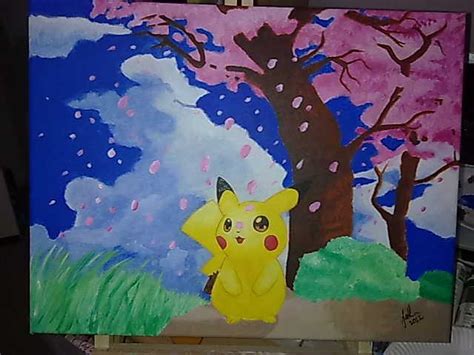 Pikachu With A Sakura Tree~ By Jadles On Deviantart