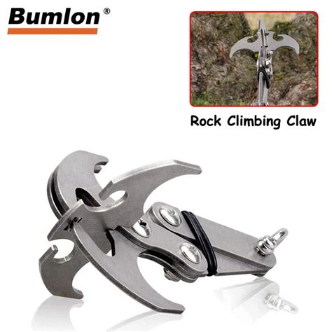 2 In 1 Rock Climbing Gravity Hook Foldable Grappling Hook Stainless