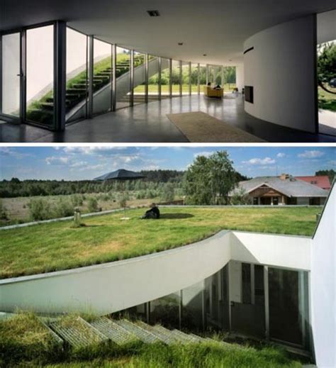 Modern Green Unique Underground Home Design Plan
