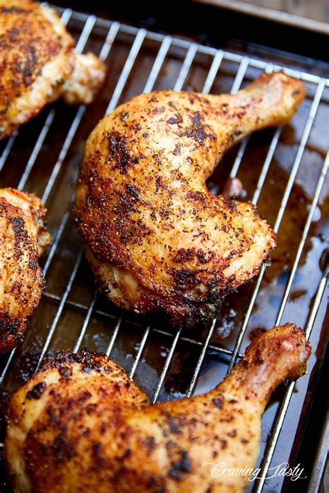 Crispy Oven Roasted Chicken Leg Quarters Craving Tasty