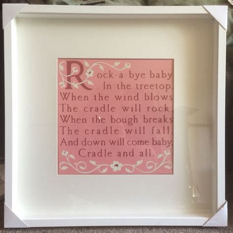 Cricut Word Collage Word Collage When The Bough Breaks Baby Cradle