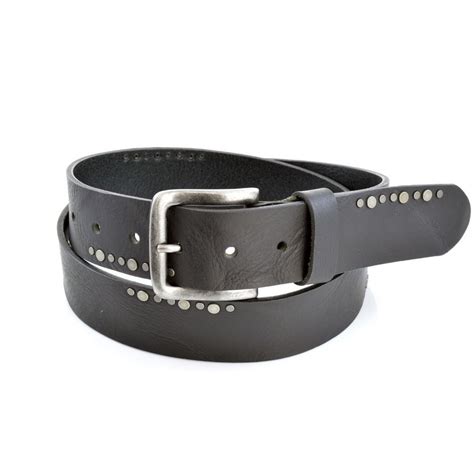 Zwarte Cm Brede Riem Met Over De Hele Lengte Studs Riemen Nl