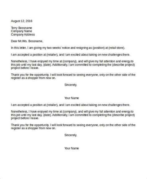 Basic Resignation Letter Template 17 Free Word Pdf Documents Download