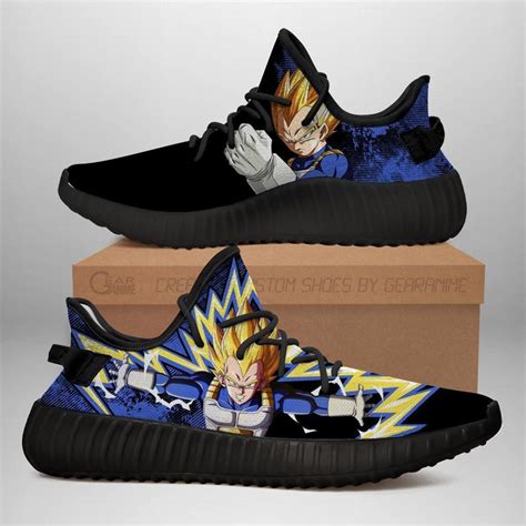Custom dragon ball z yeezys. Power Skill Vegeta Yz Sneakers Dragon Ball Z Shoes Anime Yeezy Sneakers Shoes Black - Luxwoo.com