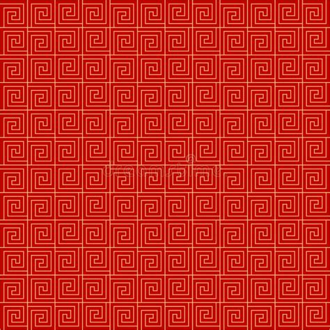 Chinese Seamless Pattern Red And Golden Chinese Traditional Ornament