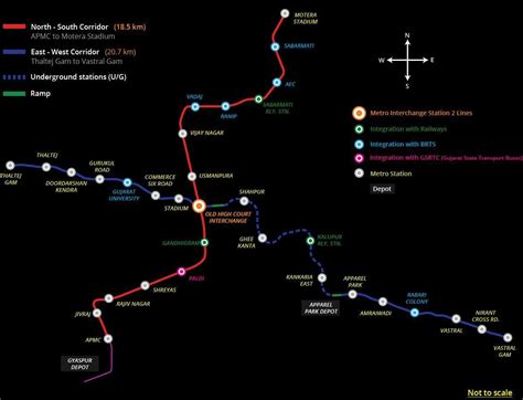 ahmedabad metro route map space management